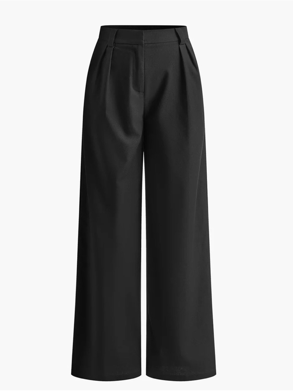Black Wide-Leg Pants & Vest Set - Sleek Women's Ensemble - Picture 5 of 9